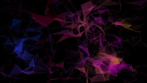 Abstract Technological With A Plexus Consisting Of Lines Stock Footage 339161003
