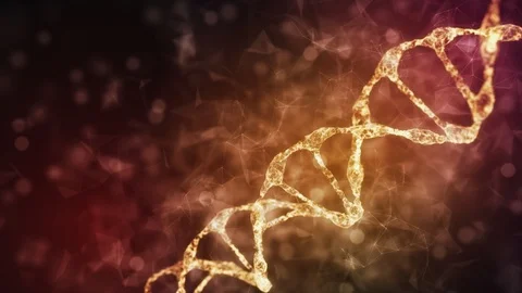 Abstract technological representation of digital plexus DNA molecule. For Stock Footage 122056820