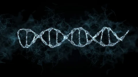 Abstract technological representation of digital plexus DNA molecule. For Stock Footage 122056901