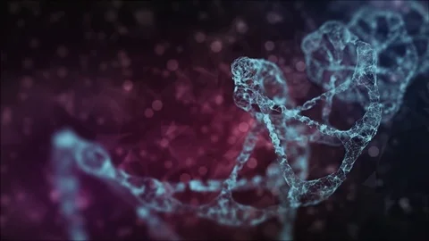 Abstract technological representation of digital plexus DNA molecule. For Stock Footage 122056933