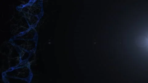 Abstract technological representation of digital plexus DNA molecule. For Stock Footage 147243345