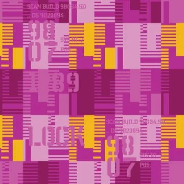 Abstract technological seamless pattern Stock Illustration