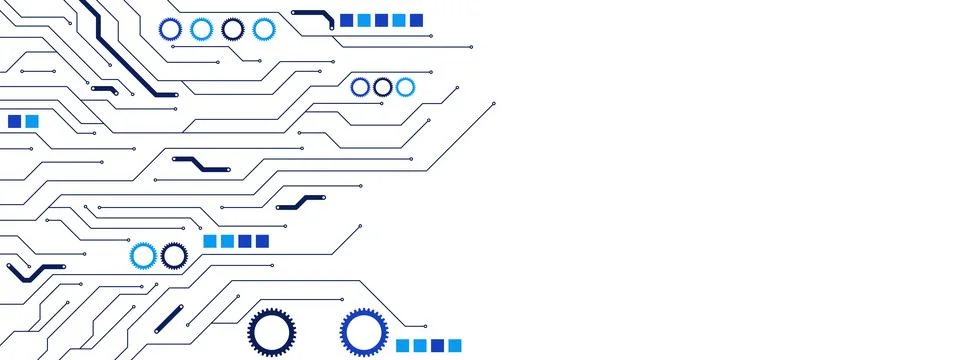Abstract technological theme with electronic circuit board Stock Illustration
