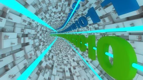 Abstract technological tunnel Stock Illustration