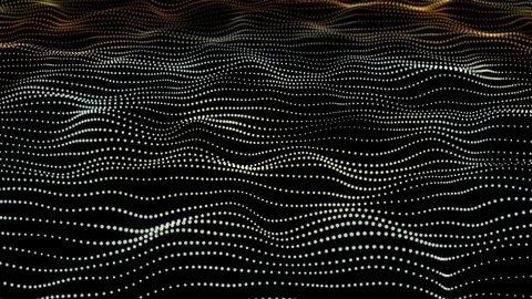 Abstract technological wave background loop white orange Stock Footage 72798309