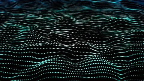 Abstract technological wave background loop blue white Stock Footage 72798359