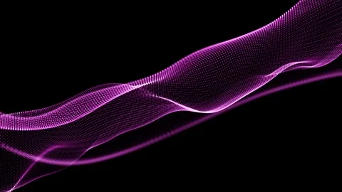 Abstract technological wave with a pink light effect is a stylish background. Video stock 330592808