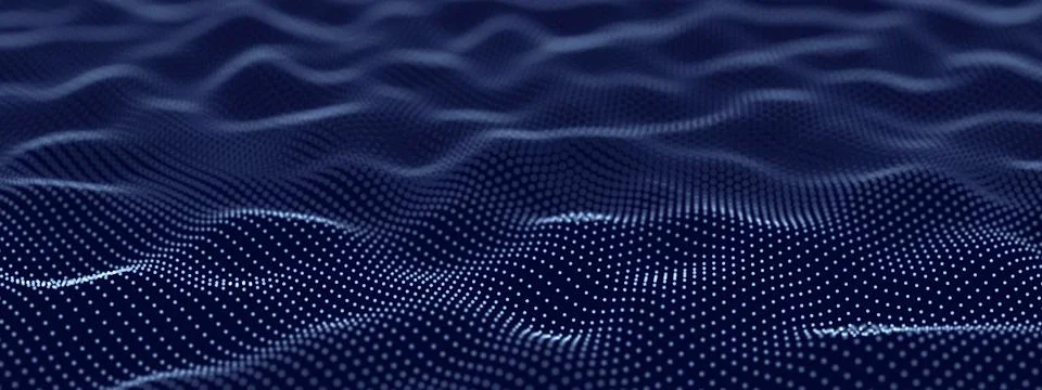 Abstract technological wavy background made up of dots 스톡 일러스트