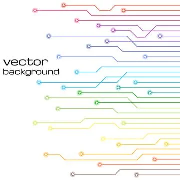 Abstract technological white background with elements of the microchip Stock Illustration