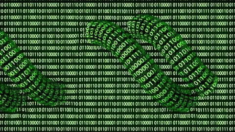 Abstract technology 3d background with binary code, seamless loop Stock Footage 83860517