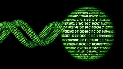 Abstract technology 3d background with binary code Stock Footage 83861248