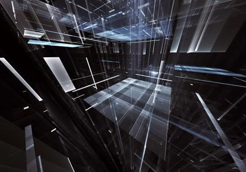 Abstract technology 3D illustration Ilustración de archivo