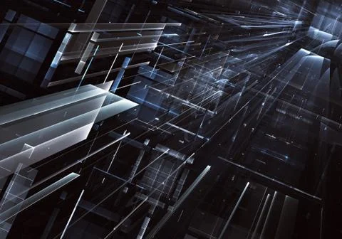 Abstract technology 3D illustration Ilustración de archivo