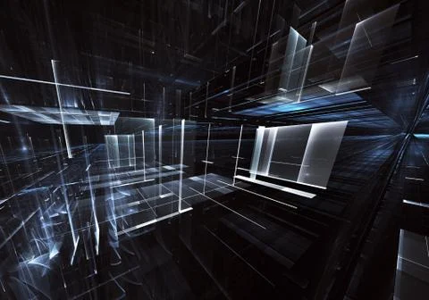 Abstract technology 3D illustration Ilustración de archivo