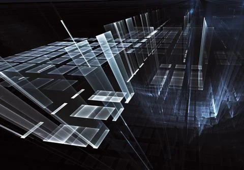 Abstract technology 3D illustration Ilustración de archivo