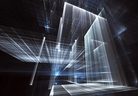 Abstract technology 3D illustration Ilustración de archivo