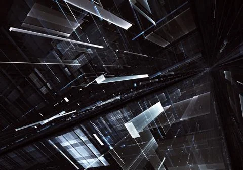 Abstract technology 3D illustration Ilustración de archivo