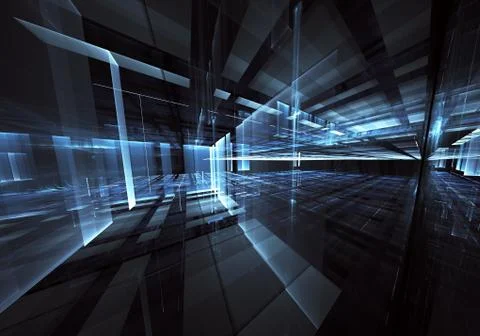 Abstract technology 3D illustration Stock Illustration