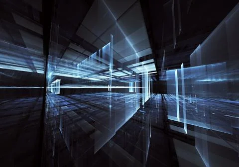 Abstract technology 3D illustration Stock Illustration