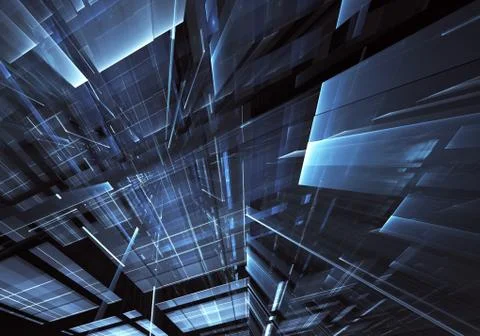 Abstract technology 3D illustration Ilustración de archivo