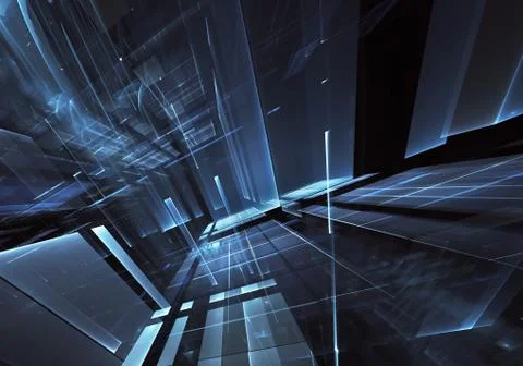 Abstract technology 3D illustration Ilustración de archivo