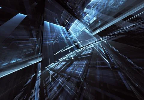 Abstract technology 3D illustration Ilustración de archivo