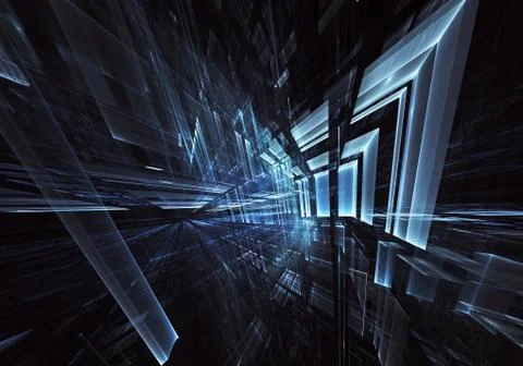Abstract technology 3D illustration Ilustración de archivo
