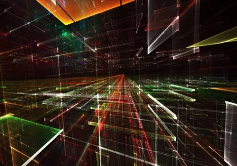 Abstract technology 3D illustration Ilustración de archivo