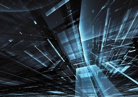 Abstract technology 3D illustration Ilustración de archivo