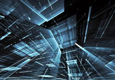 Abstract technology 3D illustration Stock Illustration