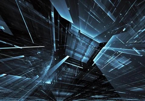 Abstract technology 3D illustration Ilustración de archivo