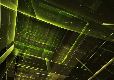 Abstract technology 3D illustration Ilustración de archivo