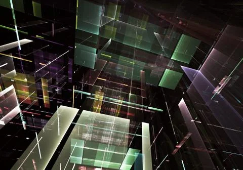 Abstract technology 3D illustration Ilustración de archivo