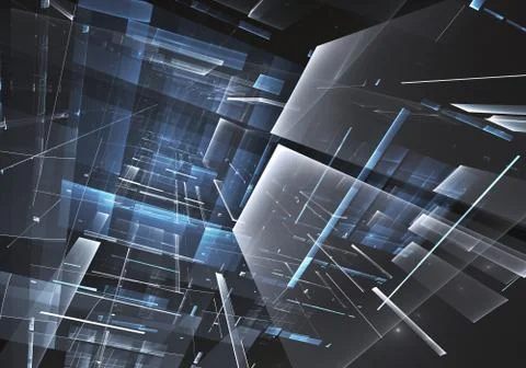 Abstract technology 3D illustration Ilustración de archivo