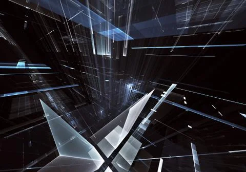 Abstract technology 3D illustration. Pattern, flyer, banner, graphic design Ilustración de archivo