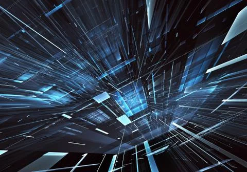Abstract technology 3D illustration. Pattern, flyer, banner, graphic design Ilustración de archivo