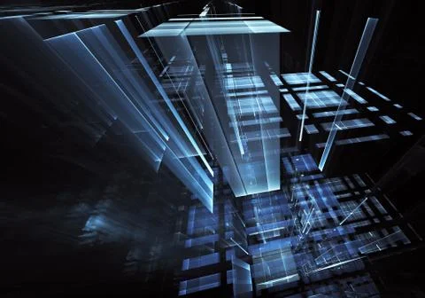 Abstract technology 3D illustration Stock Photos