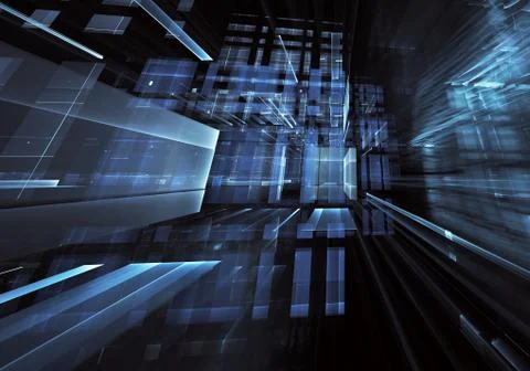 Abstract technology 3D illustration Stock Photos
