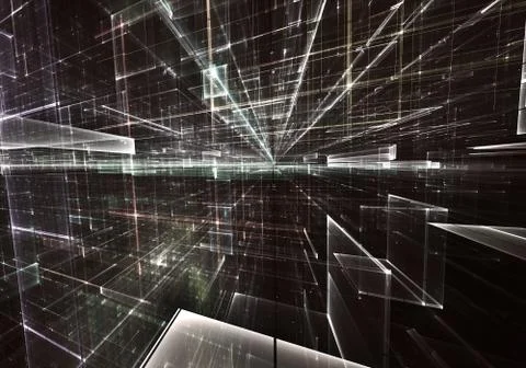 Abstract technology 3D illustration Stock Photos