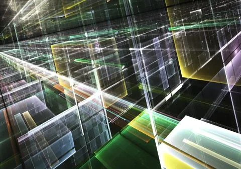 Abstract technology 3D illustration Stock Photos
