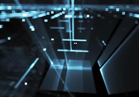 Abstract technology 3D illustration Stock Photos