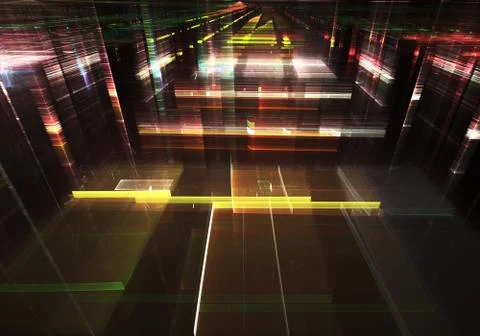 Abstract technology 3D illustration Stock Photos