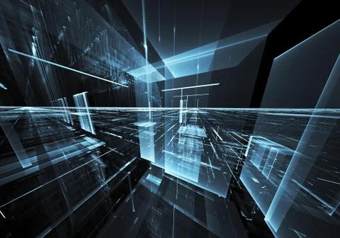 Abstract technology 3D illustration Stock Photos