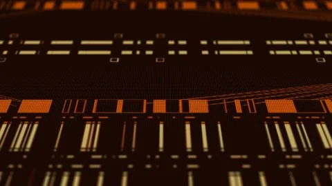 Abstract technology 3d render. High detailed structure showing complexity of  库存插图