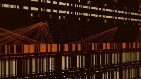 Abstract technology 3d render. High detailed structure showing complexity of  库存插图