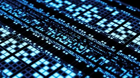 Abstract technology 3d render. High detailed structure showing complexity of  Stockillustratie