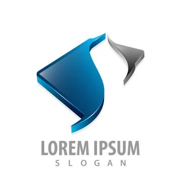 Abstract technology 3D shape concept design. Symbol graphic template element  Stock Illustration