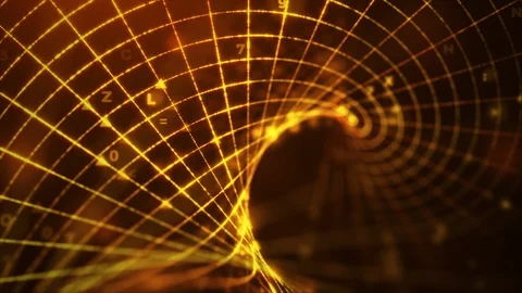 Abstract Technology ABC Gold Background Video stock 111216754