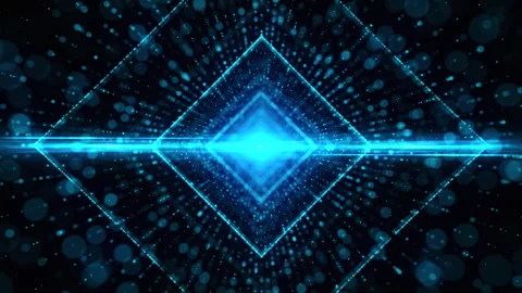 Abstract technology and big data background. Flying through digital data tunnel Stock Footage 280140605