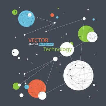 Abstract Technology and Communications Vector Background Stock-Illustration
